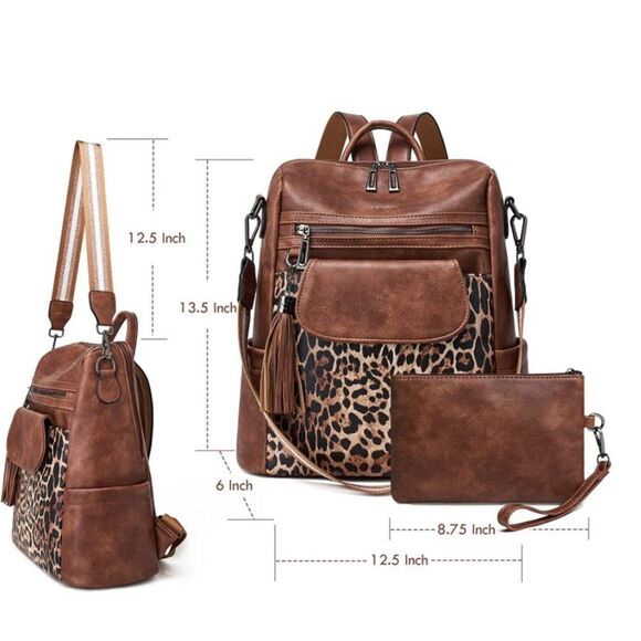 RESTOCKED Leopard Print Backpack - Picture 5 of 5